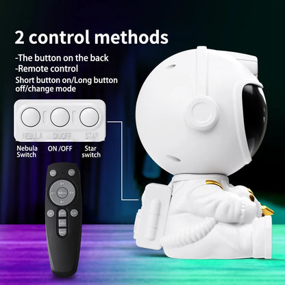 Night Light Astronaut Starry Sky LED Projector Star Ceiling Decoration Atmosphere Creating Lamp Bedrooms Living Room Kids Gift